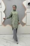 Leo leopar tunik Mint Yeşili