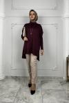 Melis Merserize Tunik  Bordo