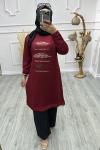 Yaprak Tunik Bordo