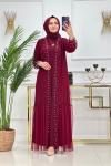 Hüma Abaya - Bordo