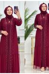 Hüma Abaya - Bordo